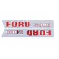 Jeu d'autocollants tracteur Ford 3000 (aile ronde)