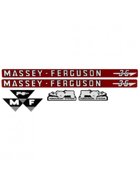 Jeu d'autocollants Massey Ferguson 35 3406970M91