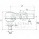 Rotule de barre de direction Fiat CNH New Holland Massey Ferguson Case-IH Utb S63165