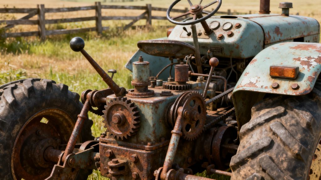 Le travail mécanique expliqué avec un tracteur ancien sans aucun texte