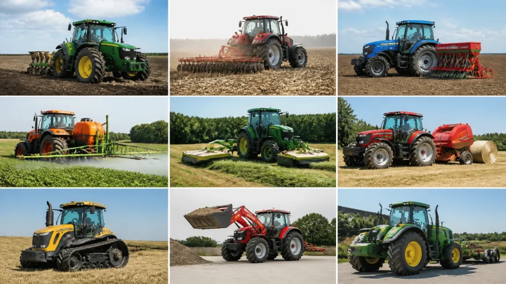 Types de tracteurs agricoles et leurs utilisations sans aucun texte