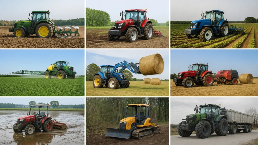 Types de tracteurs agricoles et leurs utilisations sans aucun texte